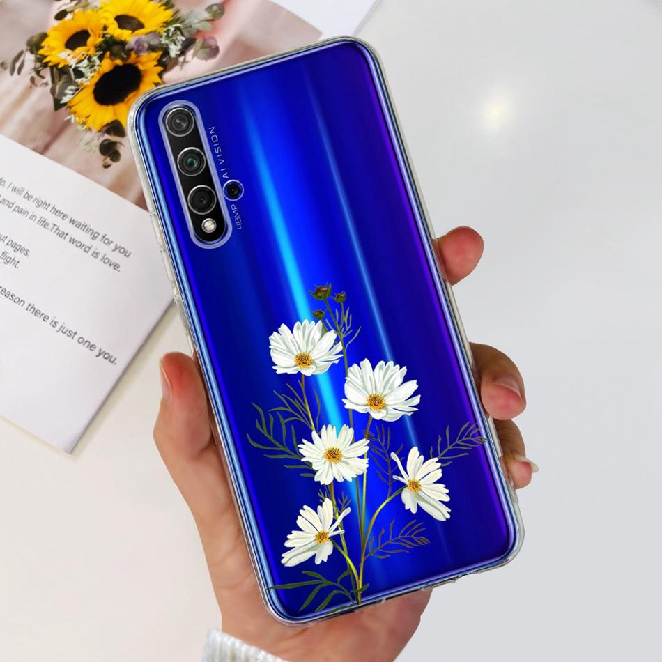 For Huawei Nova 5T Phone Case Nova5T YAL-L21 YAL-L61 YAL-L71 Elegant Printing Soft Silicone Clear TPU Slim Cases