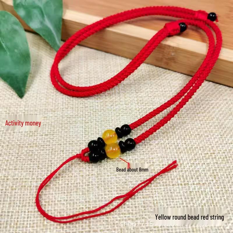 DIY Agate Jade Pendant Lanyard for Men & Women - Necklace Hanging Rope
