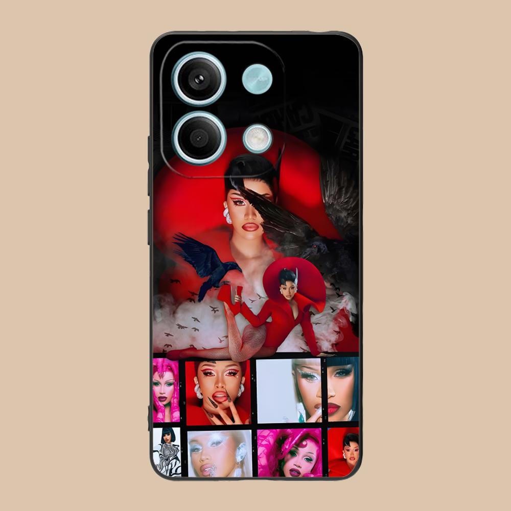 Cardi B Matte TPU Mobile Phone Case for POCO F8 F7 F6 F5 F4 F3 F2 Pro GT C75 C71 C65 C61 C40 Pro Ultra Colorful Cover