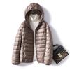 2026 Autumn/Winter Women's Plus Size Korean Slim Fit Lightweight Down Hooded Jacket
