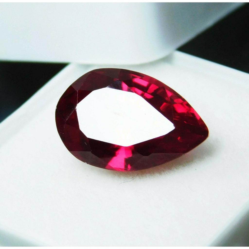 Natural Red Ruby Loose Gemstone 8.52 ct Pear Shape for Jewelry Making and Gem Collections