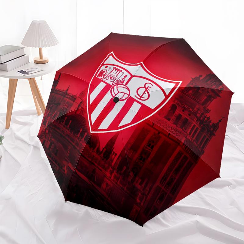 Printed Seville logo Folding Umbrella,Outdoor,Leisure,And Travel Umbrella,Durable Umbrella Fabric,Birthday And Holiday Gift