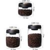 Biizhe IKEA Japan Coffee Canister, Coffee Bean Storage Container, Vacuum Sealed, Heat-Resistant Glass, Coffee Spoon (400ml, Approx. 200g Beans)