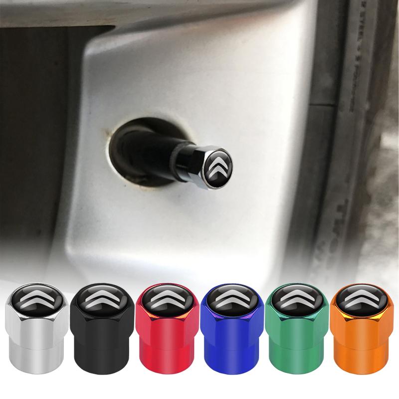 3D Metal Car Badge Wheel Tire Valve Caps Stem Cover For Citroen C4 C3 C5 C1 C2 Berlingo Celysee Cactus Picasso Saxo Aircross alr123