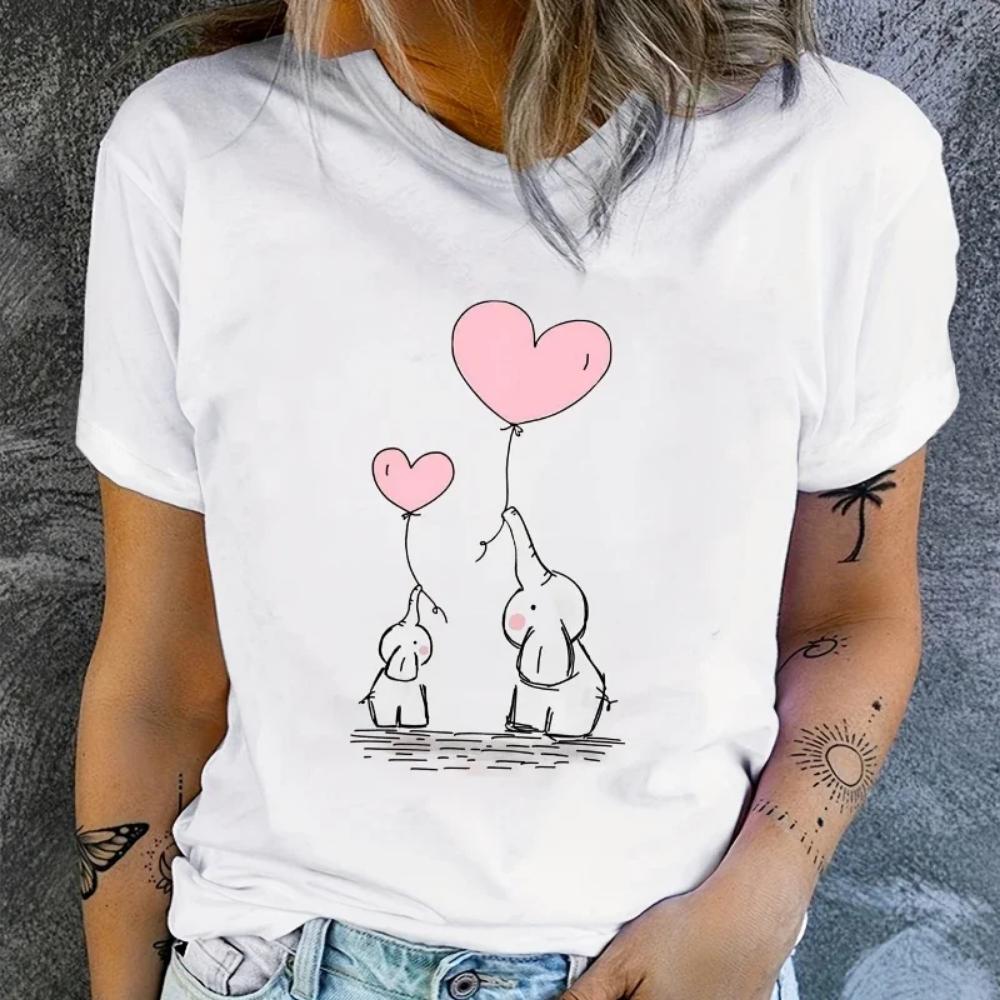 Women's Nurse Element Print T-Shirt - Casual Short Sleeve Summer Top for Comfortable and Stylish Wear Graphic Print T-Shirts
