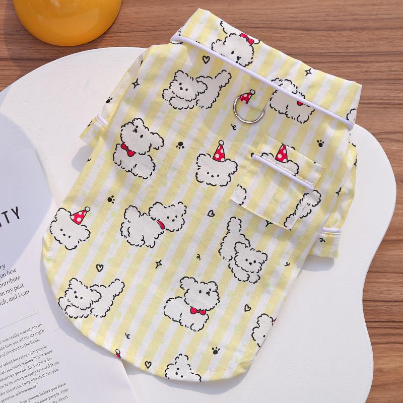 Cotton Bag Belly Pet Dog Cat Four-legged Anti-hair-loss Cute Style Air-conditioning Summer Going Bear Clothes