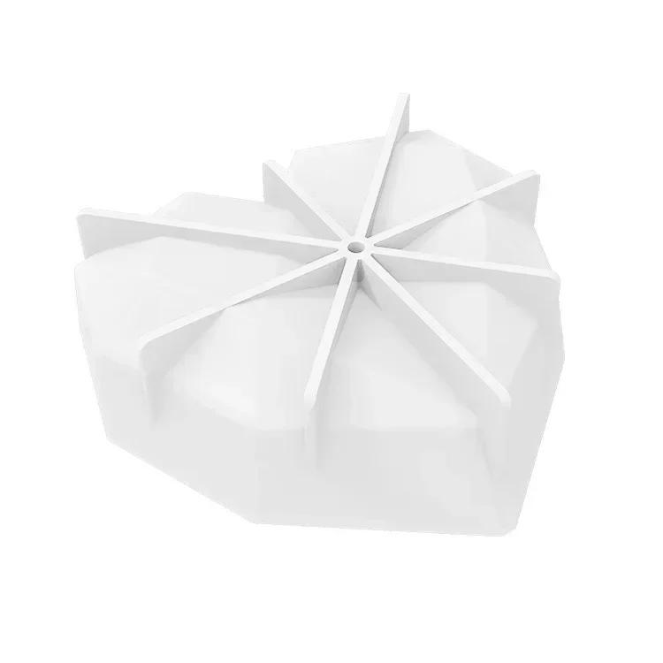 Cross-border Silicone Single Heart-shaped 6-8-diamond Love Cake Mold Baking Diy Mousse Chocolate Mold