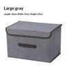 Scratch Resistant Foldable Non Woven Storage Box Gray Space Saving Organizer for Underwear Socks Clothing Toys Home Use