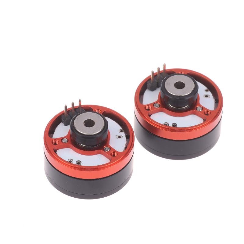L28mm Magnetic External Rotor Gimbal Brushless Motor 3-Phase 330KV 2204 Brushless Motor 4mm Hollow Shaft Rotation Limit 290°