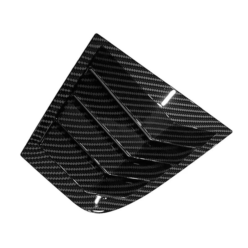 Carbon Fiber Trim Cover Car Rear Quarter Window Louvers Fit For KIA Stinger 2018-2024 Side Air Vent Window Accessories