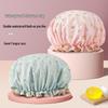 Double-Layer Waterproof Shower Cap for Long Hair - Multi-functional Anti-Oil Fume Hat