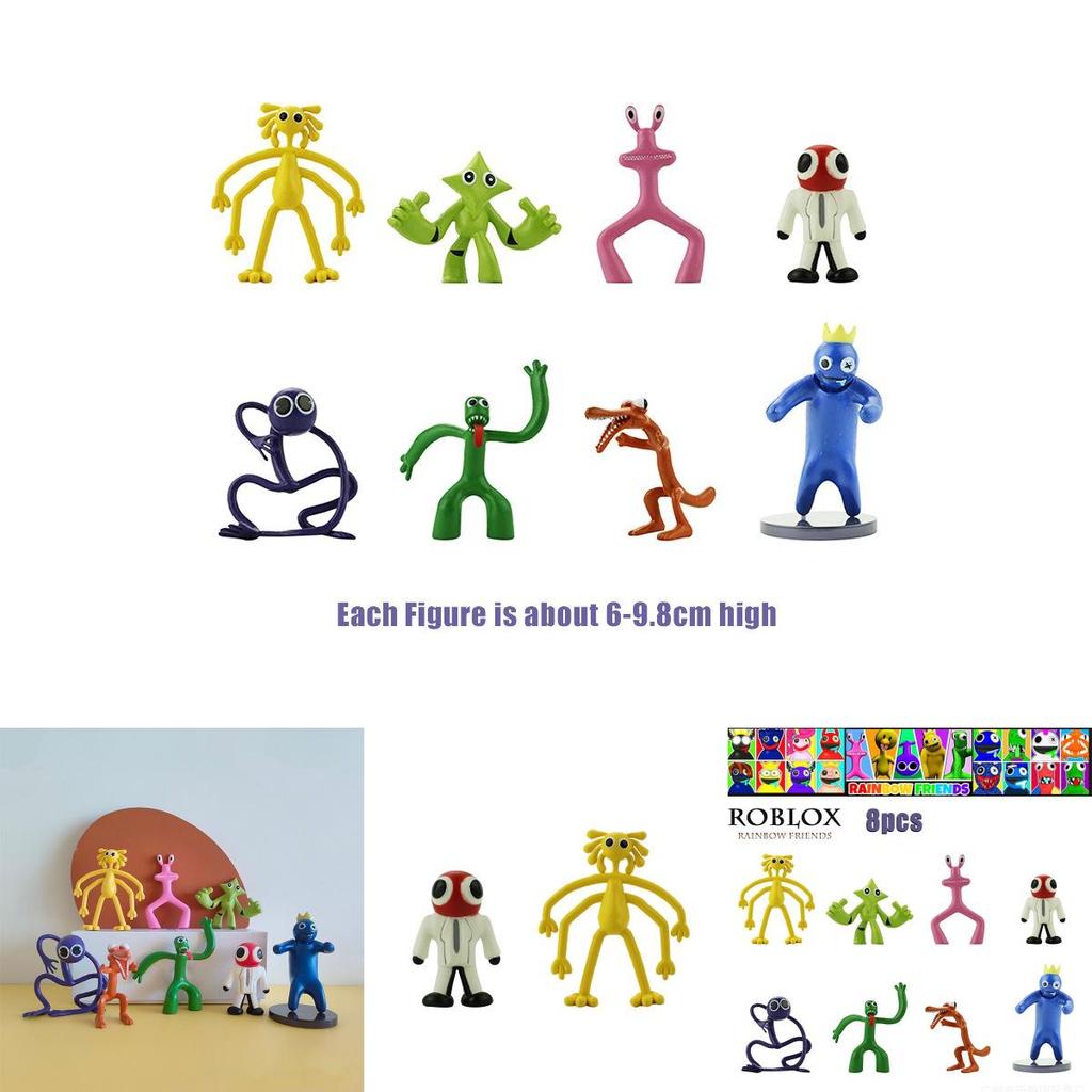 Colorful Roblox Rainbow Friends Figure Toy Set For Kids 8pcs Model Decoration Dolls