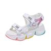 Fashion Rainbow-soled Large-sized Sandal Women's Instagram Trend 2025 New Summer Student Fairy Style Thick-soled Sandal Beach Shoes