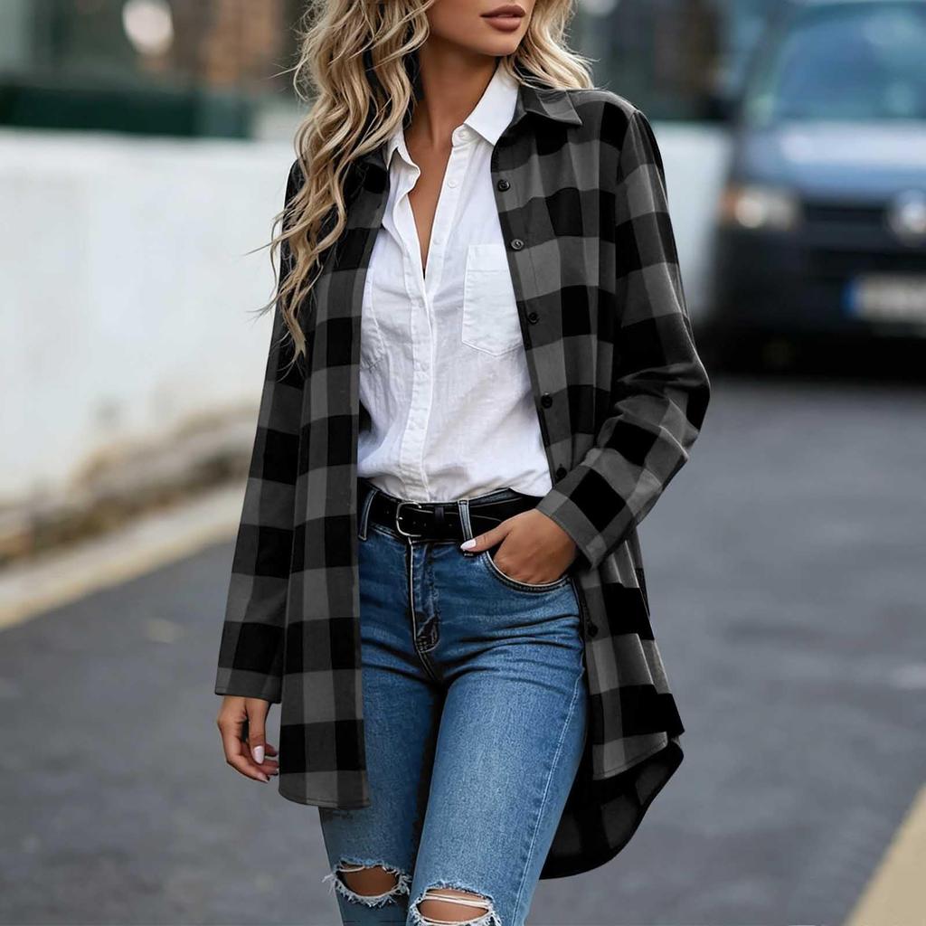 Women's Fashion Long Sleeve Loose Fit Jacket for Casual Daily Wear