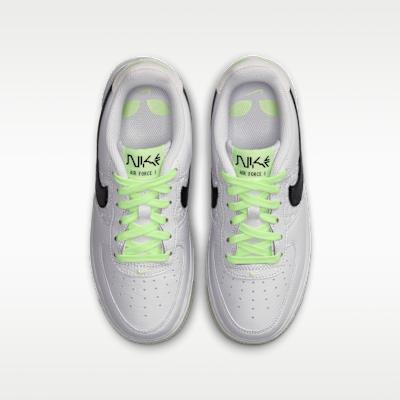 Kids' Sneakers Nike Air Force 1 Low GS 'Photon Dust Black Barely Volt'