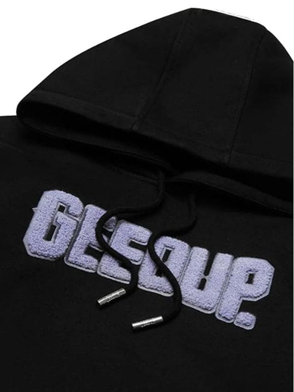 Auf Lager: GEEDUP Unisex Trendiger Hoodie mit gesticktem Schriftzug – Lässiger High Street Hip Hop Stil