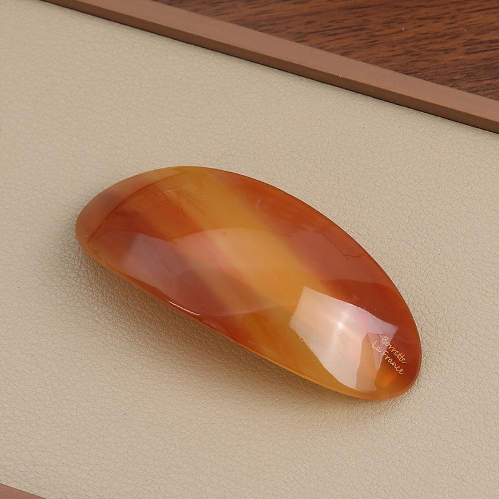 Oval Spring Clip Gold Label Straight Clip Fashionable Ponytail Clip  Women