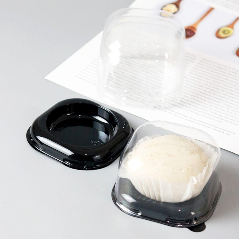 50pcs Dust-proof Moon Cake Packaging Tray Square Baking Packaging Box  Chocolate