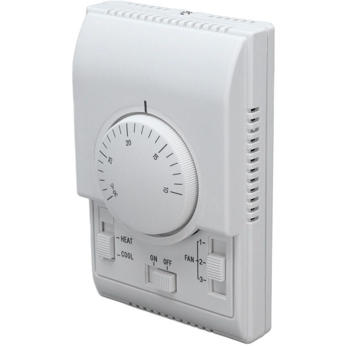 Thermostat mécanique 2 voies pour climatisation centrale 110–220V – interrupteur de commande (gris)