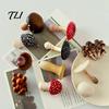Nature Inspired Magnet 3D Mushroom Refrigerator Magnet, Resin Fake Decorative Kitchen Magnets Photo Notes Holder for Whiteboard Cabinet