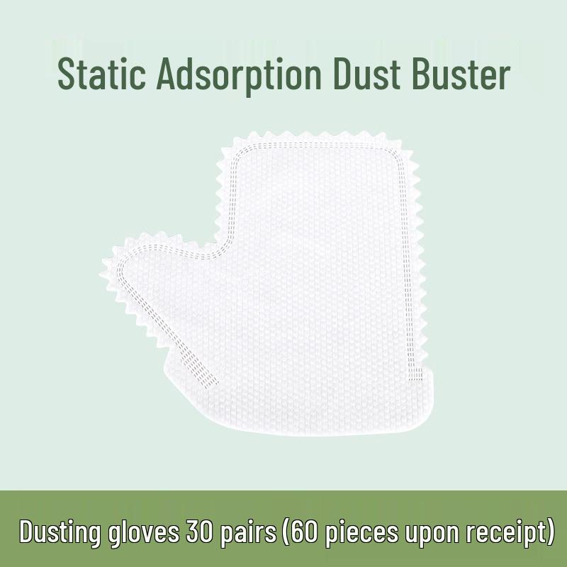 Elektrostatische Staubentfernung Einweg-Handschuhe - Vliesstoff zur Haaraufnahme, Haushaltsreinigung und Fensterwischen.