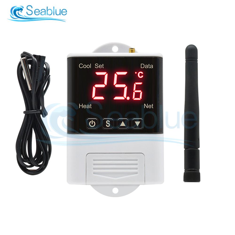 AC 110V 220V DTC2201 DTC1201 Wireless WiFi Temperature Controller Thermostat DS18B20 NTC Sensor APP Control For Smart Home
