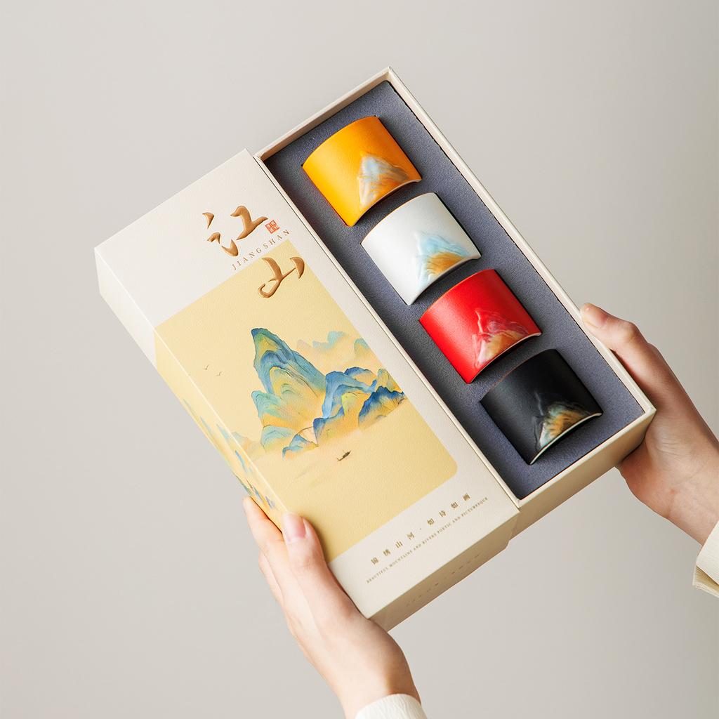 Forbidden City merchandise master tea cup gift box tea cup set to send elders company annual meeting high-end practical souvenir