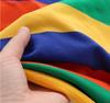 Rainbow Stripe Knitted Fabric By The Meter for T-shirt Summer Skirt Children Clothes Doll Sewing Cotton Thin Elastic Soft Cloth