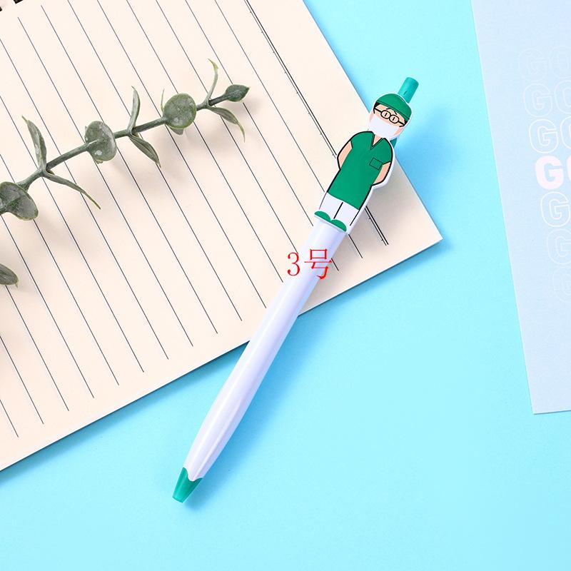 Doctor Nurse Pen Creative Press Ballpoint Pen Cartoon Character Pen Convenient For Teachers Nurses Students