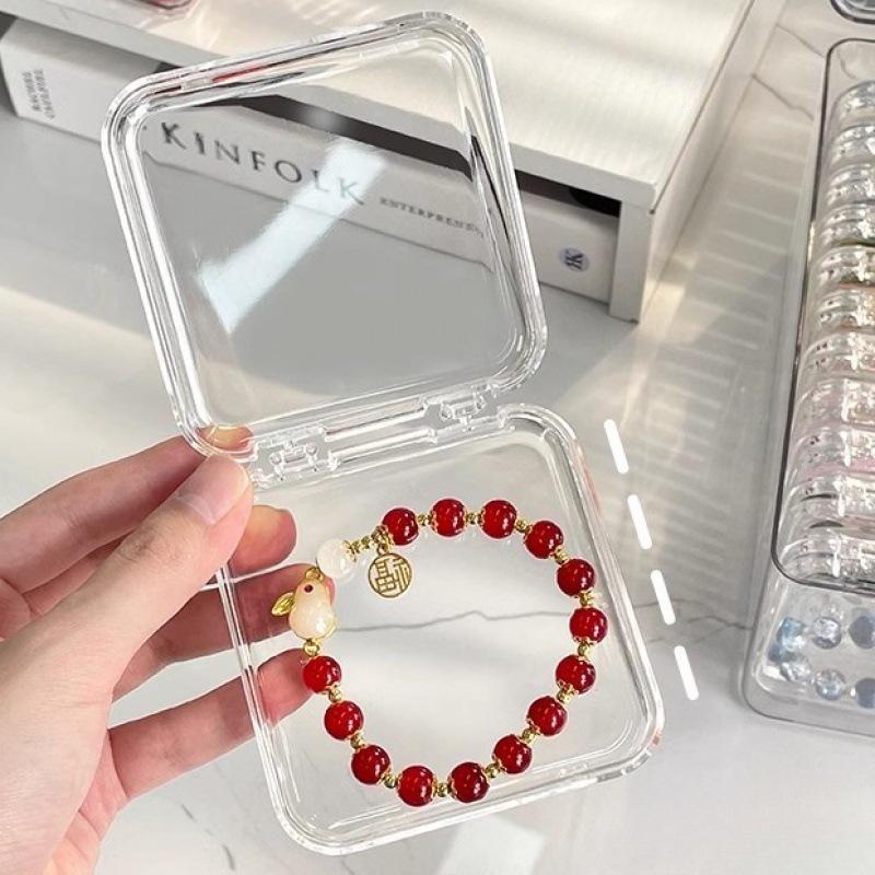 Dustproof Transparent Jewelry Organizer Box for Necklaces and Ornaments