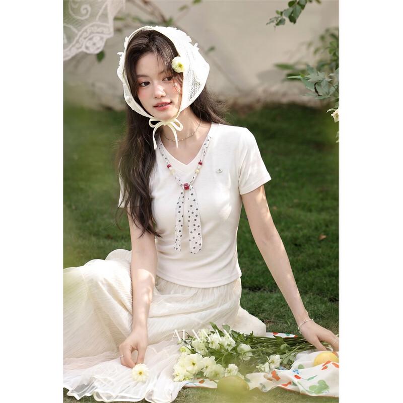 Lù Xiàng Nán Elegant French Style Summer Dress S
