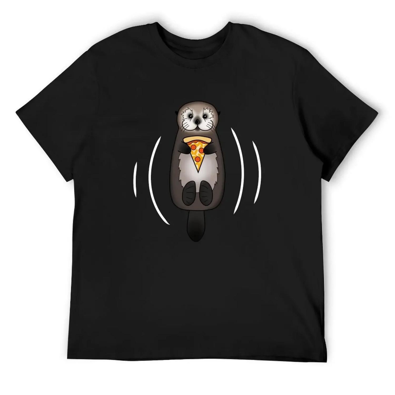 

Sea Otter with Pizza T-Shirt tops new gifts and t-shirts fashion shirts tshirts for men XXXXXL різнокольоровий
