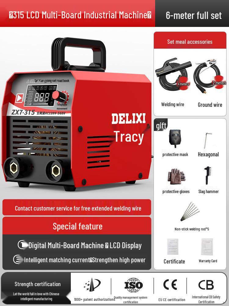 Delixi 315/400 Industrial Welder, Dual Voltage 220V/380V, Small All-Copper Automatic for Household & Industrial Use