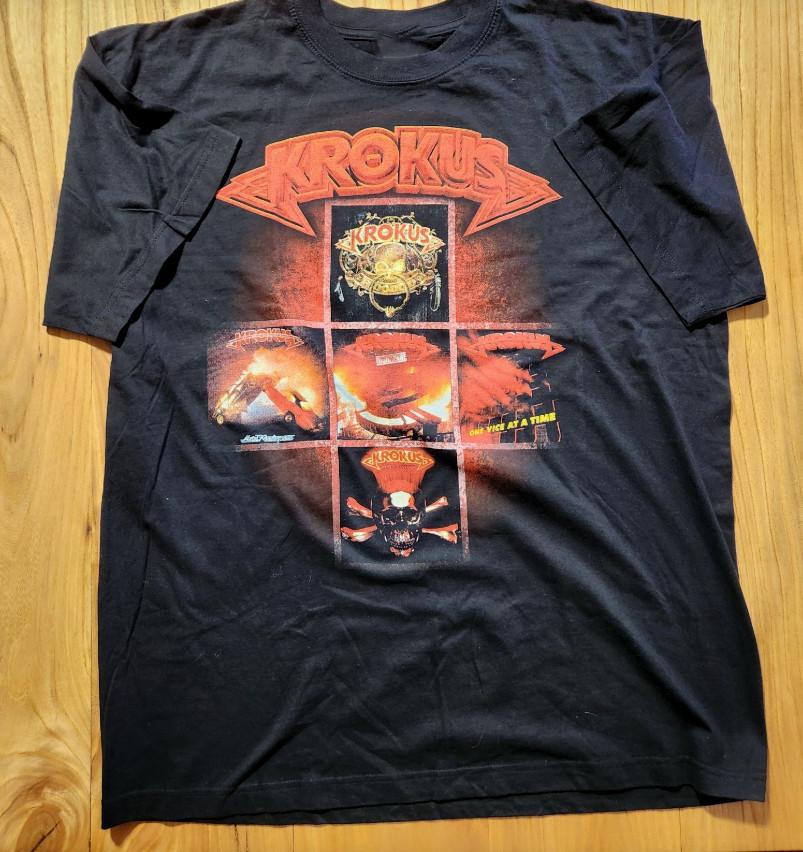Krokus Grafik Band T-Shirt Erwachsene Baumwollshirt Volle Größe