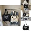 Large Capacity 2024 New Casual Tote Bag Stylish Canvas Shoulder Bag For Students