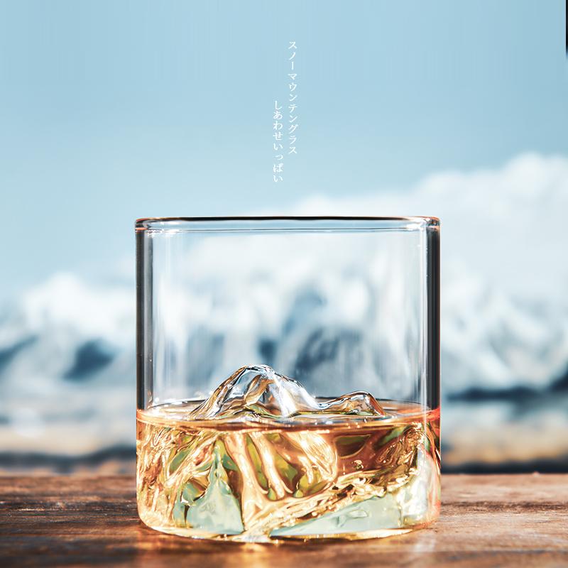 GIANXI Japanese Style Whisky Cup Shallow Transparency Mountain XO Wine Cup EDO Guanshan Whiskey Glass Creative Personality
