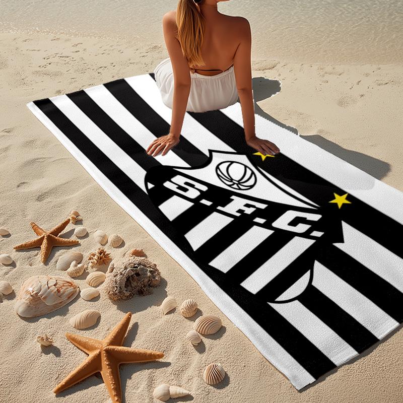 Santos Futebol Emblem Beach Towel, Quick-drying, Easy to Care for, Use for Both Fitness and Beach Vacations,Sports Essential Fan Gift