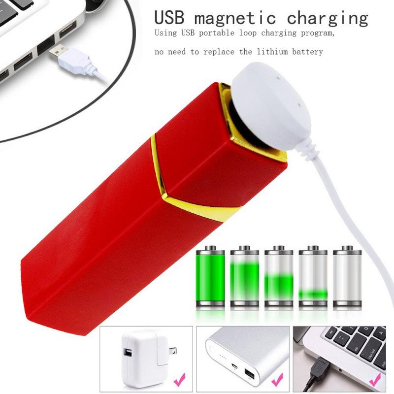 Magnetic Charging Lipstick Vibrator: Mini Female Massage Stick