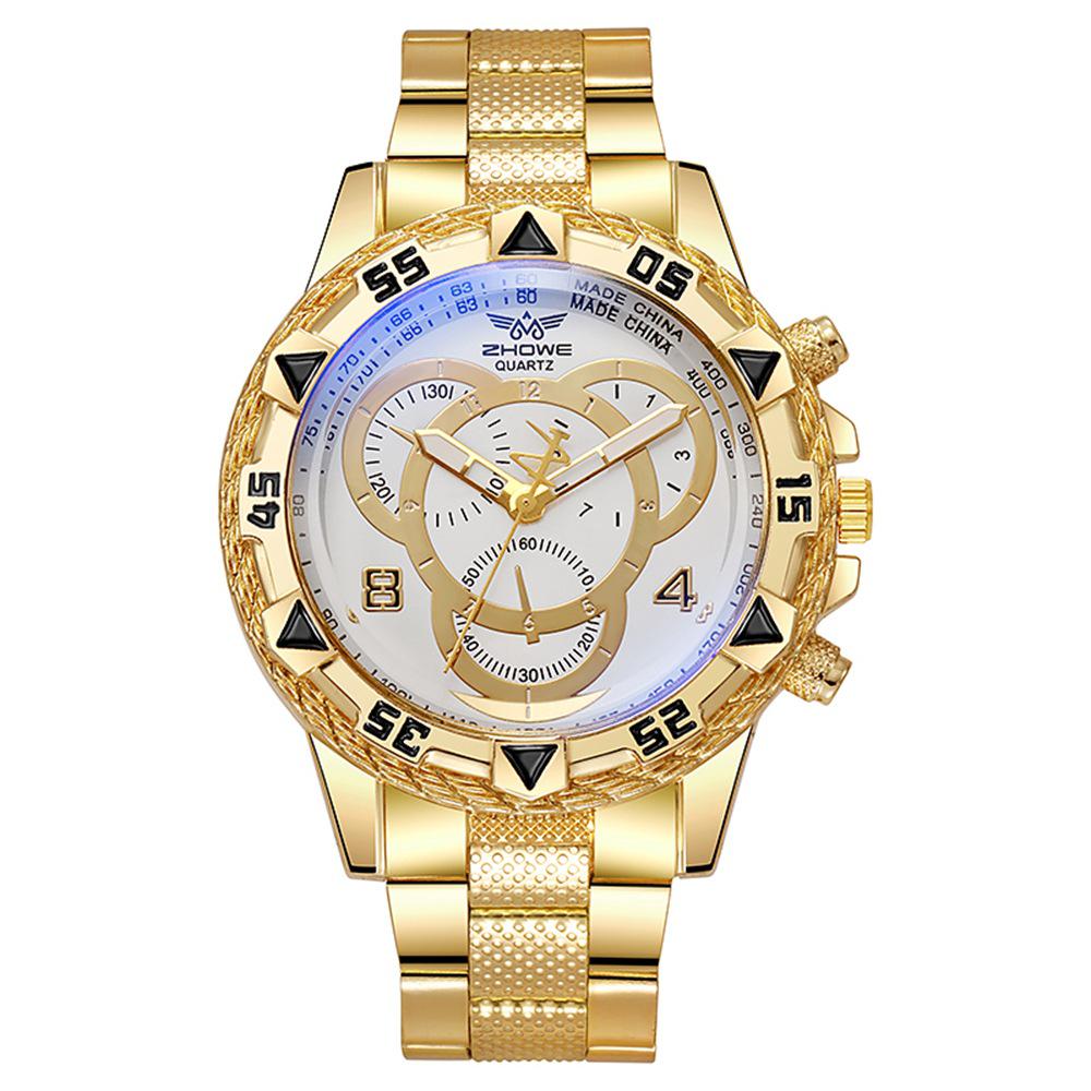 Men's Fashion Silicone Strap Quartz Watch - Trendy Casual Business Large Dial