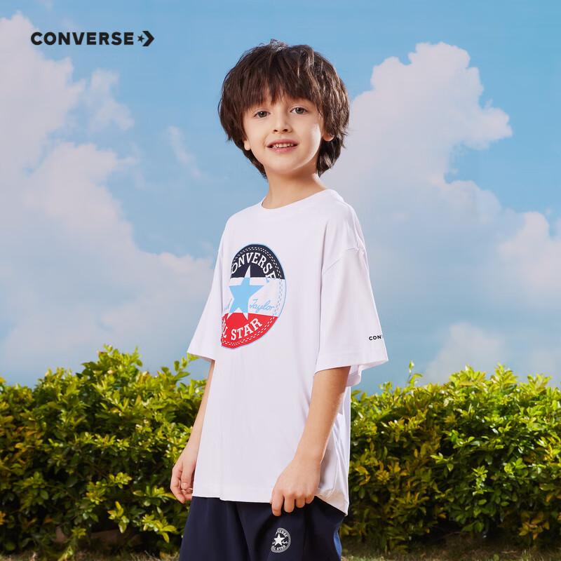 Converse Kids  Cool Comfort Colorblock Logo Short Sleeve Tee 140/68