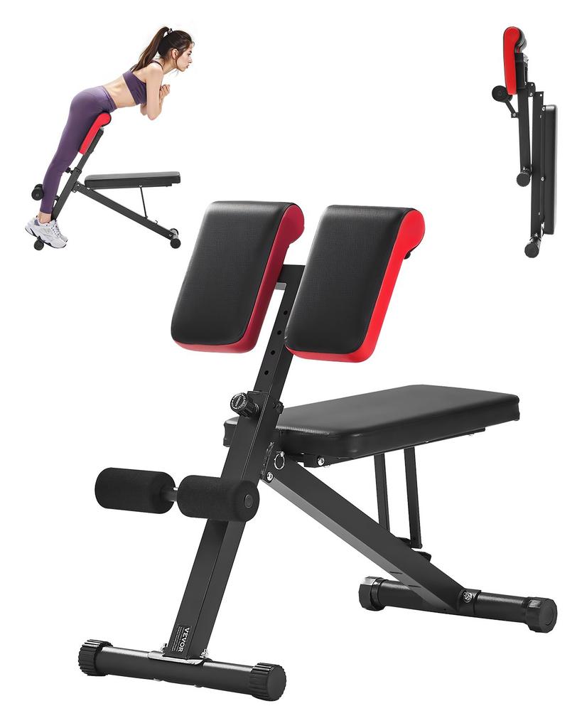 VEVOR Multi-Functional Weight Bench for Full Body Workout, Roman Chair Hyperextension Bench