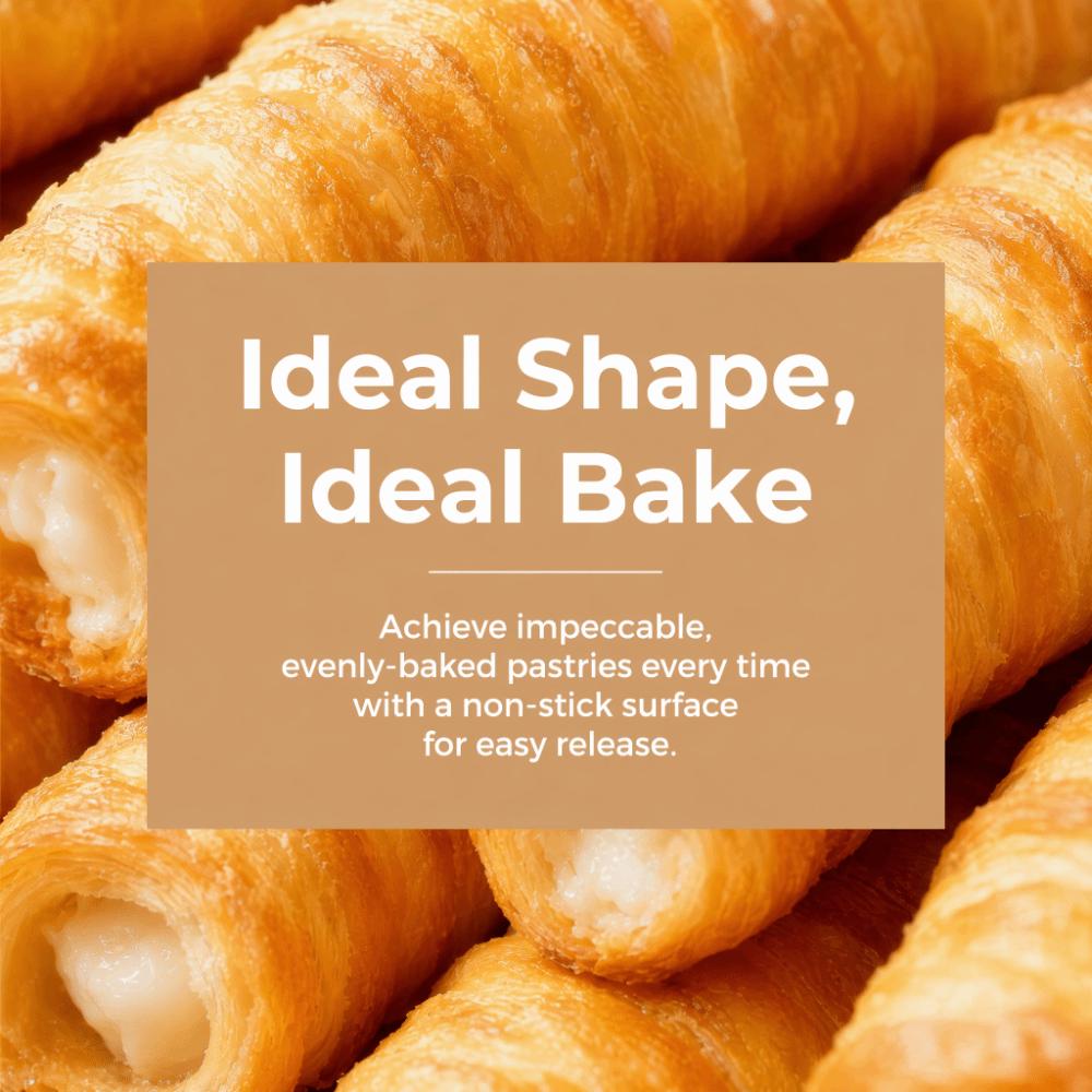 16pcs Non Stick Cone Cream Horn Mold Stainless Steel Croissant Conical Tube Mold  Kitchen Baking