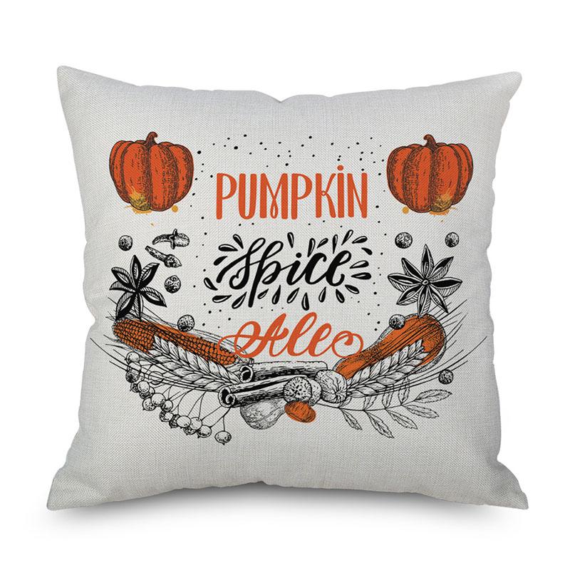 Thanksgiving Throw Pumpkin Pillow Cover Pillowcase Decorative Sofa Cover Cushion