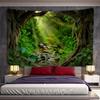 Forest Plant Landscape Tapestry Scenery Wall Hanging Hippie Bedspread Bohemian Psychedelic Tapiz Home Decor