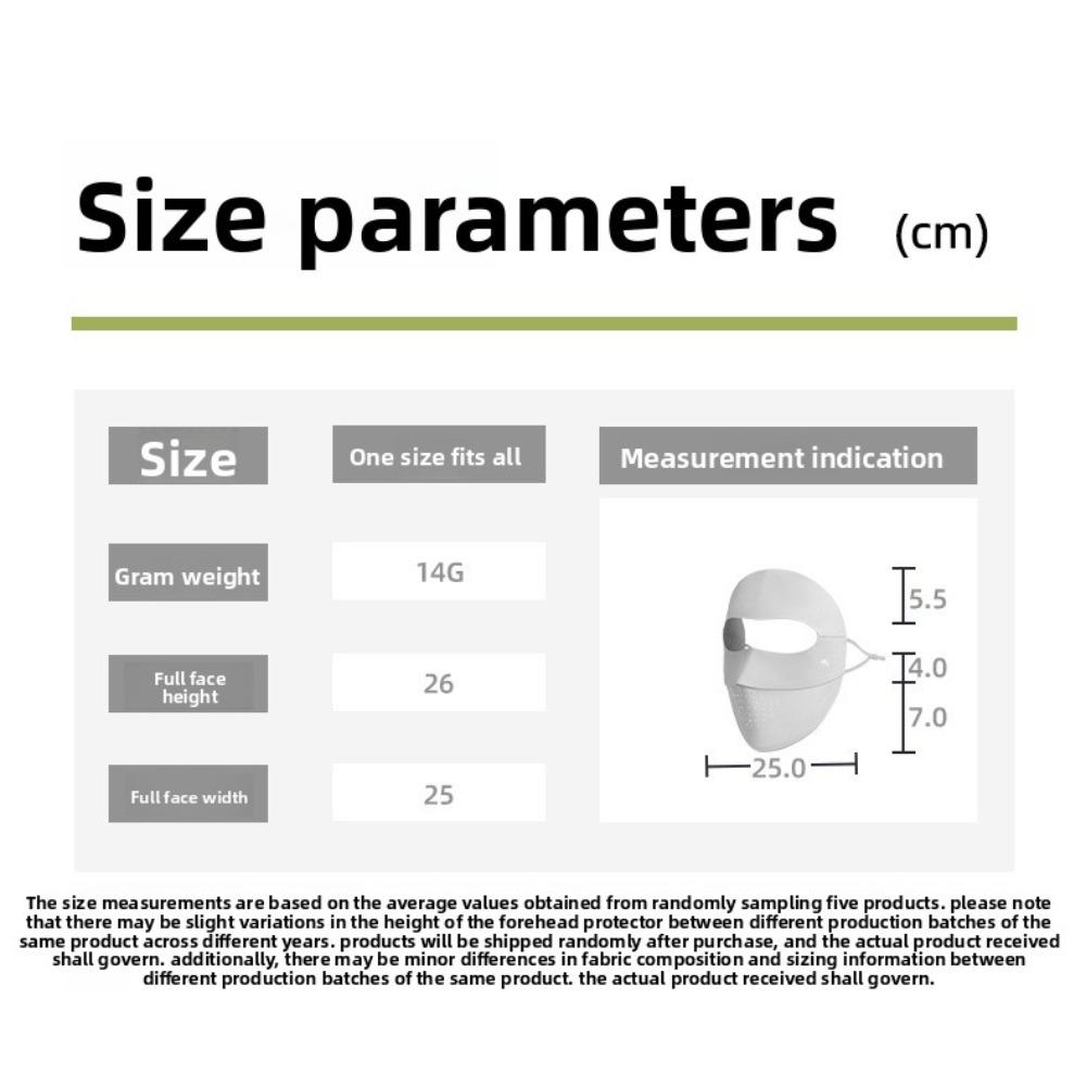 Sunscreen Mask, Face Mask, Seamless Full Face, Kini Female, Summer Outdoor Light and Breathable Sunshade Veil