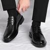 Leather Shoes Men's Four Seasons British Casual Black Height-increasing Wedding Groom Shoes 2025