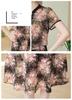 2026 Spring/Summer Fashionable V-Neck Short Sleeve Slimming Dress for Middle-Aged and Elderly Women