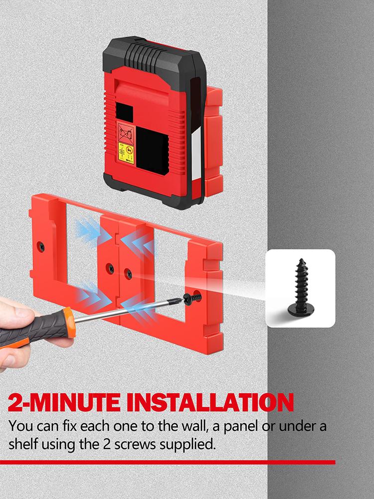 6er-Pack Akku-Aufbewahrungshalter für Einhell Power X-Change 18V Akku Wandmontage Befestigungsdock Halterung Tragbarer Akku-Halter