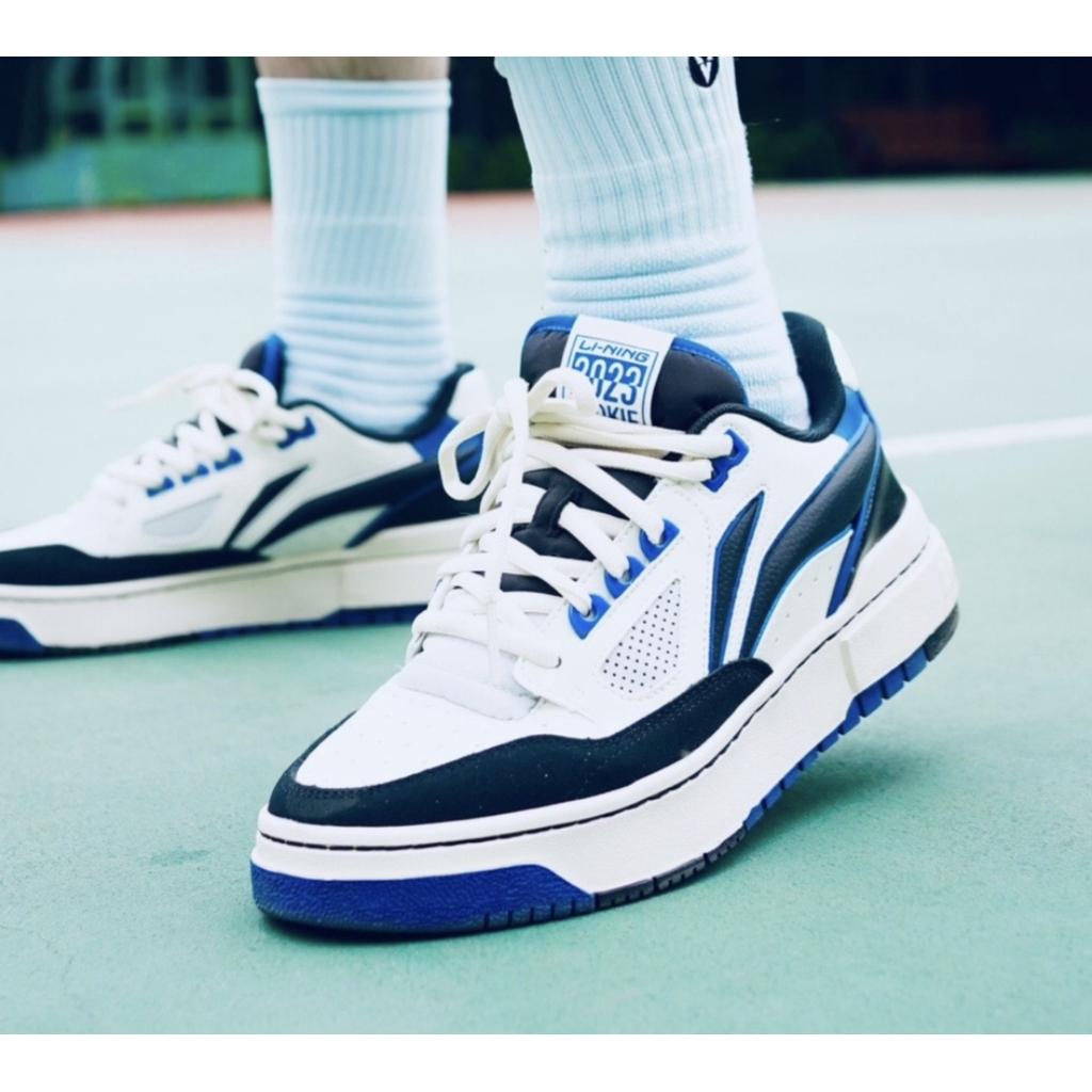 New LiNing Rookie 2 Durable Breathable Low Top Vintage Basketball Shoes Black White ABCT011-1