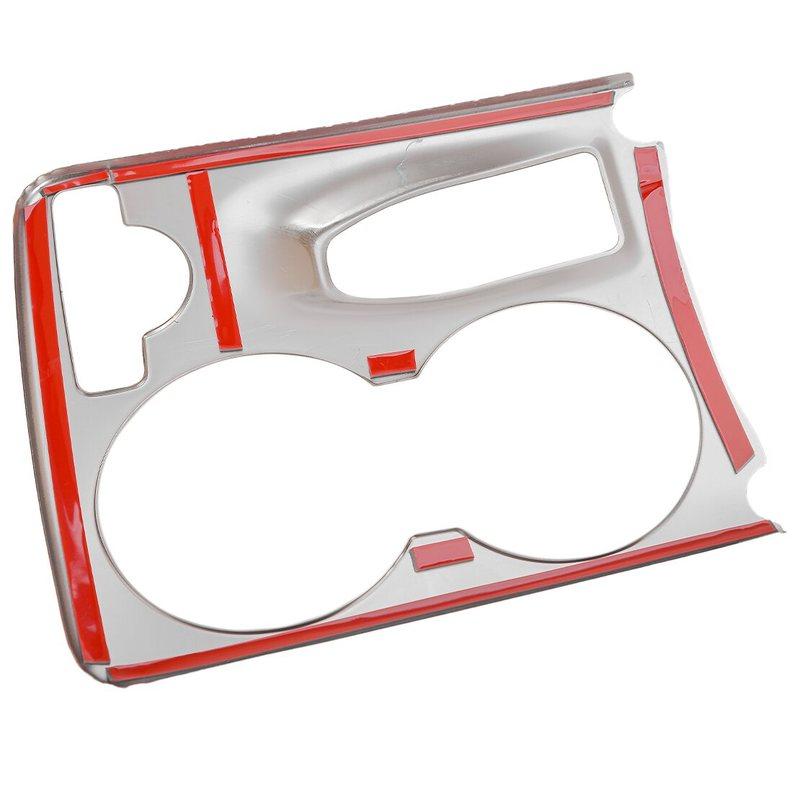 LHD Car Center Console Water Cup Holder Panel Cover Trim Fit For Mercedes Benz GLK X204 2008-2015 Silver Stainless Steel